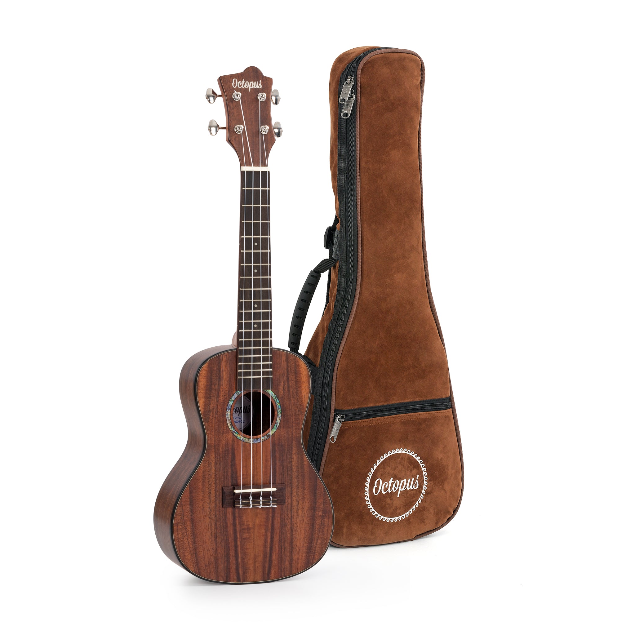 UK495C - Octopus All solid acacia concert ukulele A1