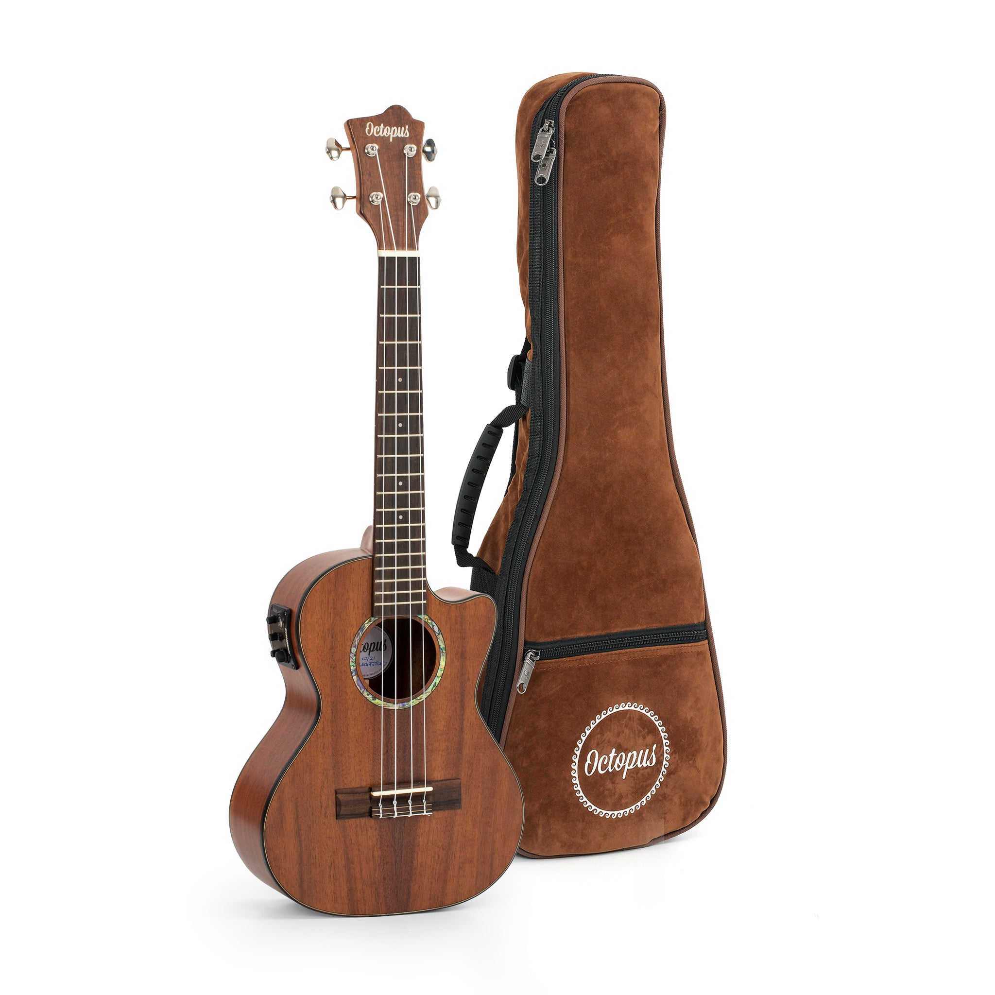 UK495TCE - Octopus All solid acacia electro-acoustic tenor ukulele A1