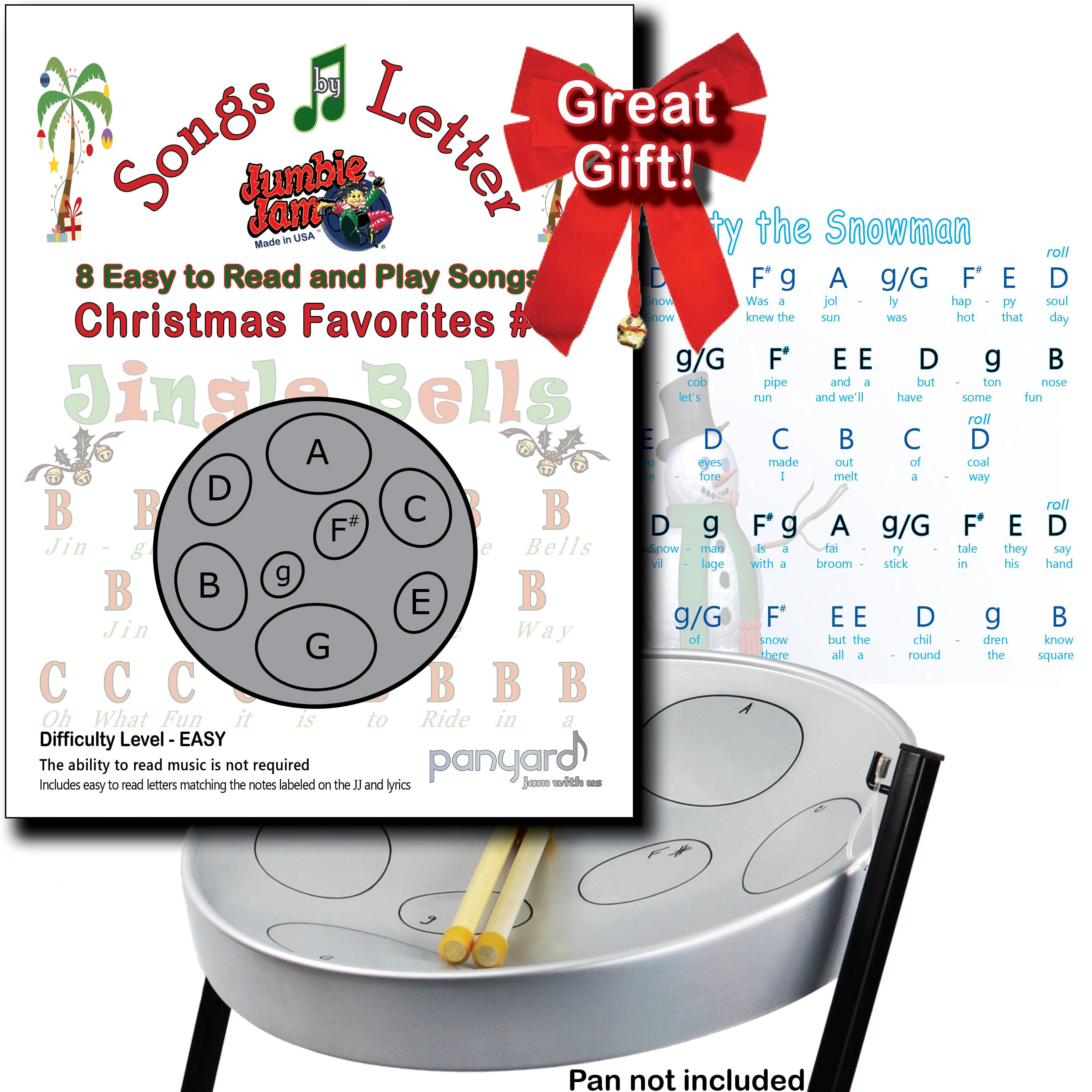 JJ5515 - Jumbie Jam - Songs by Letter Christmas Favourites for steel drum A1
