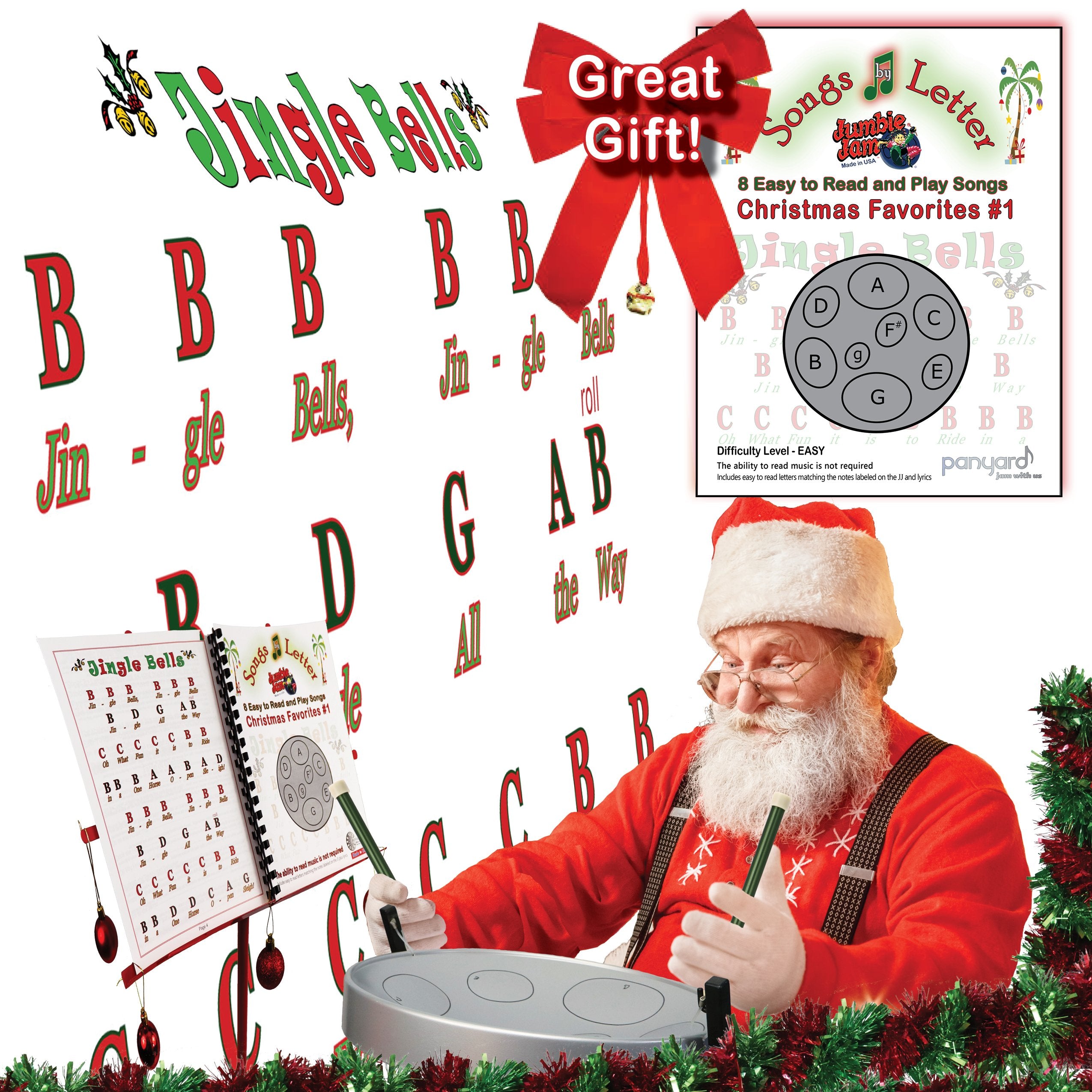 JJ5515 - Jumbie Jam - Songs by Letter Christmas Favourites for steel drum A1