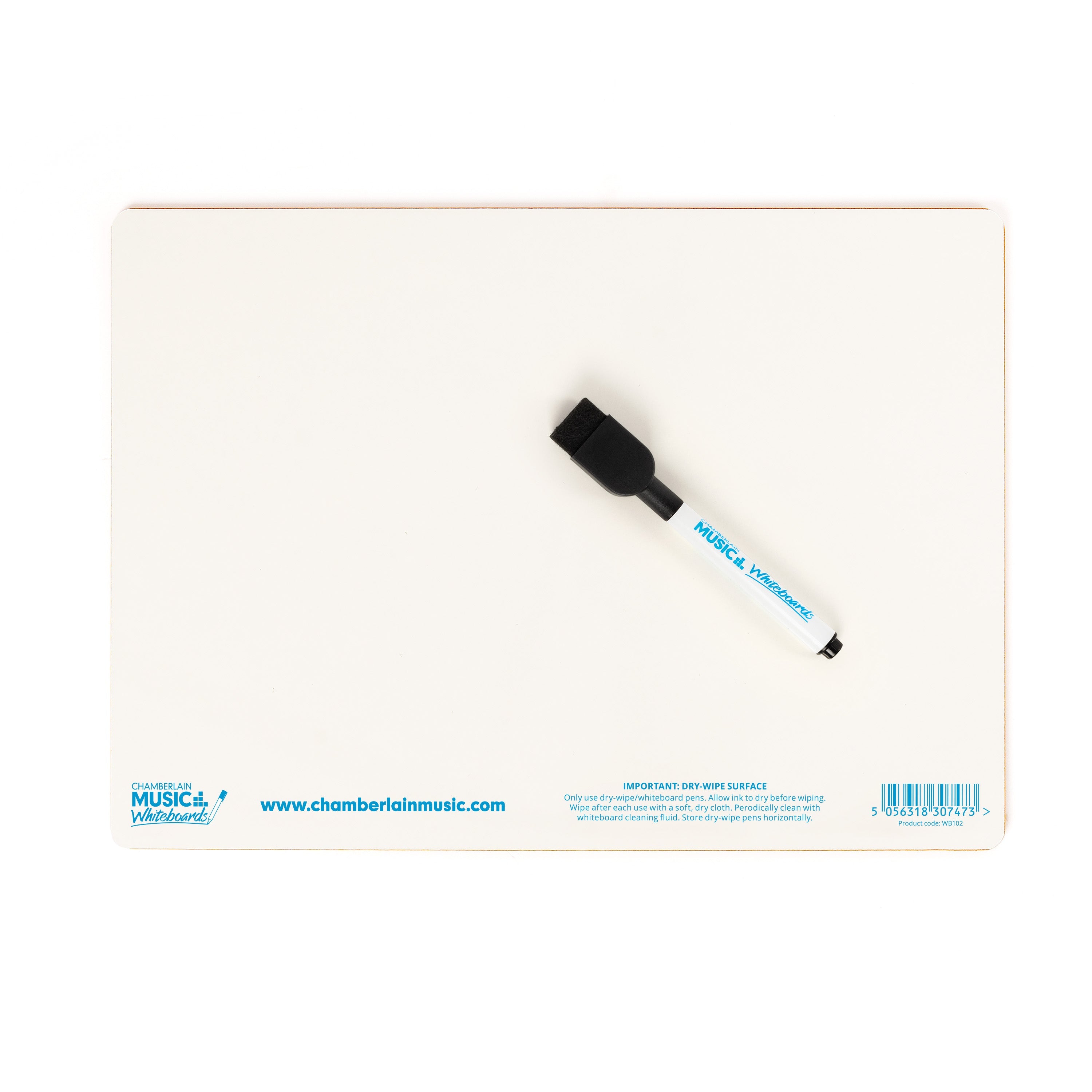 WB102-12PK - Chamberlain Music A4 mini dry-wipe whiteboard - 12 pack A1