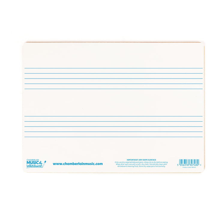 WB105-12PK - Chamberlain Music A4 mini dry-wipe music whiteboard, printed - 12 pack Default title
