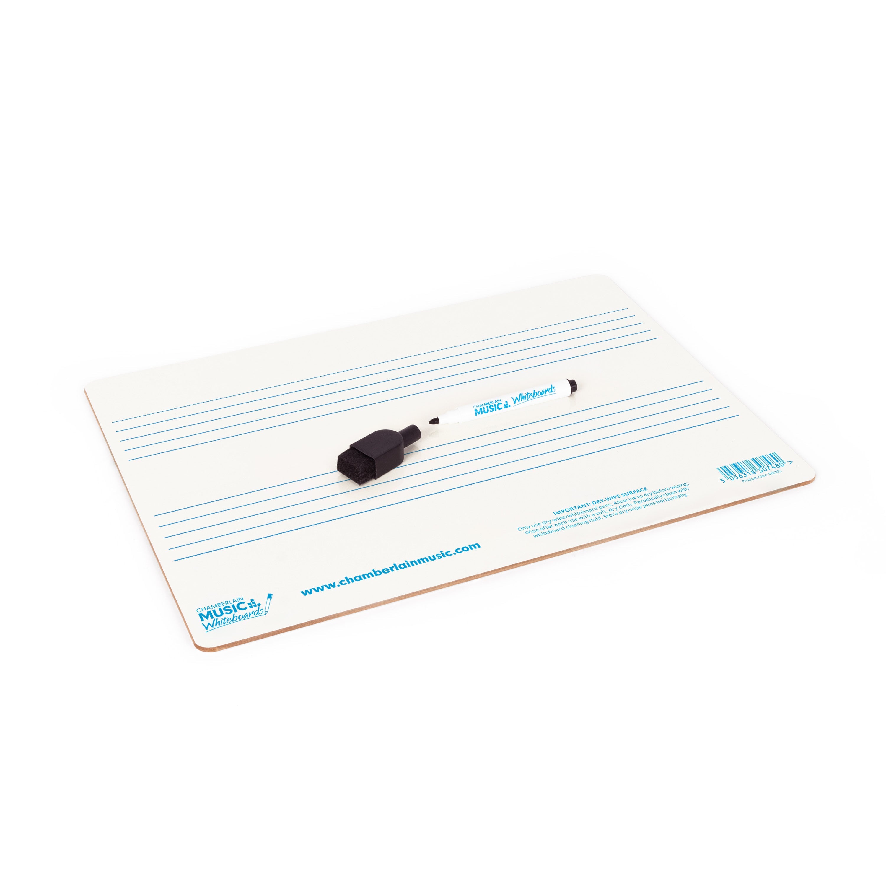 WB105-12PK - Chamberlain Music A4 mini dry-wipe music whiteboard, printed - 12 pack A1