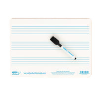 WB115 - Chamberlain Music A4 mini dry-wipe music whiteboard, 3 printed staves Default title