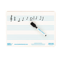 WB115 - Chamberlain Music A4 mini dry-wipe music whiteboard, 3 printed staves Default title