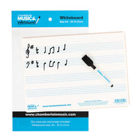 WB125 - Chamberlain Music A4 mini dry-wipe music whiteboard, 4 printed staves Default title