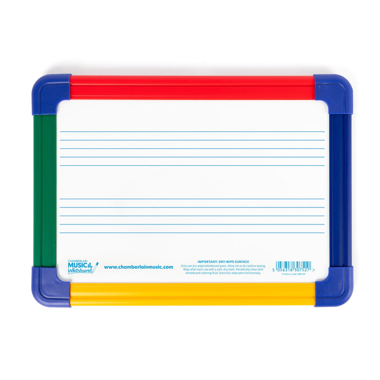 WB139 - Chamberlain Music magnetic A4 mini dry-wipe music whiteboard, 2 staves Default title