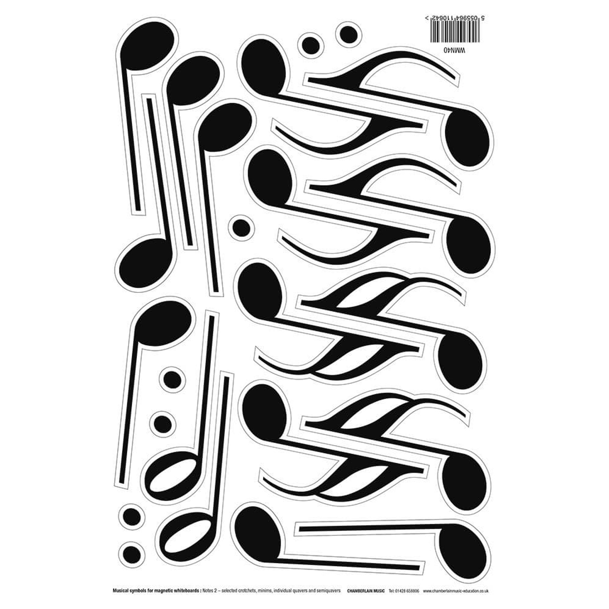 Magnetic symbols 1 - more short, long and dotted notes