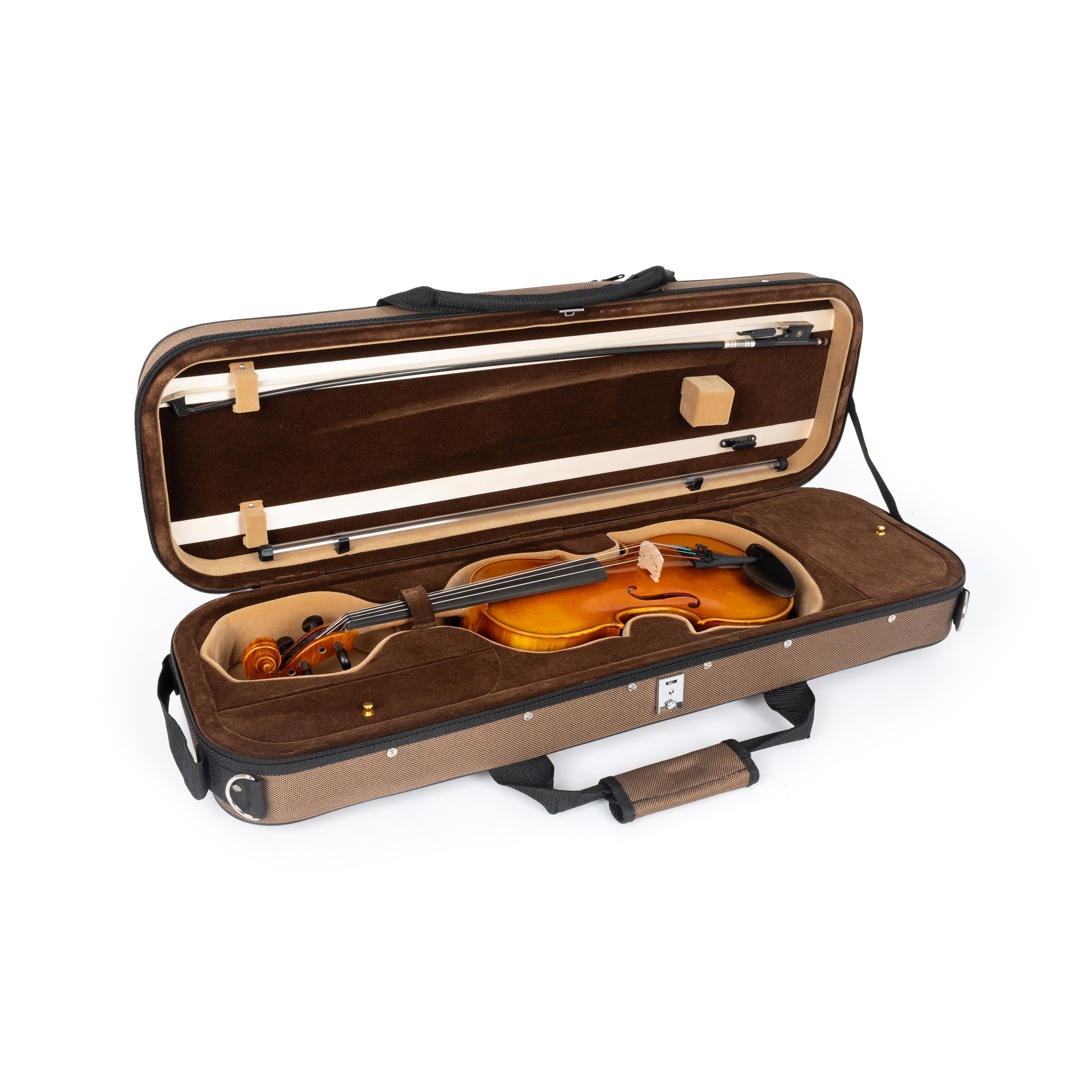 43VL44-680 - Tom & Will Classic 4/4 full size violin gig case Chestnut brown / A1