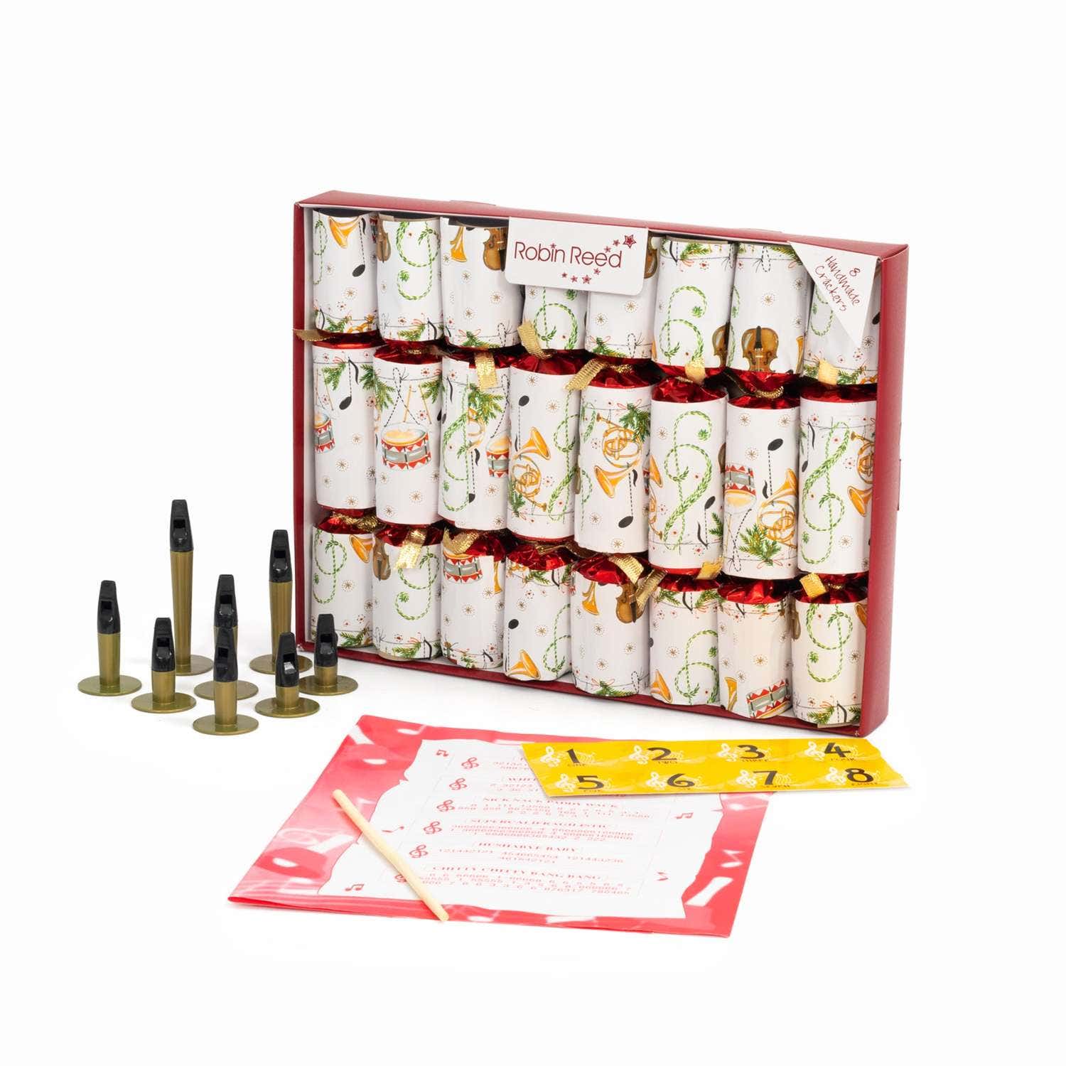 RRG52118 - Deluxe musical Christmas cracker with whistles - 10" concerto fanfare A1