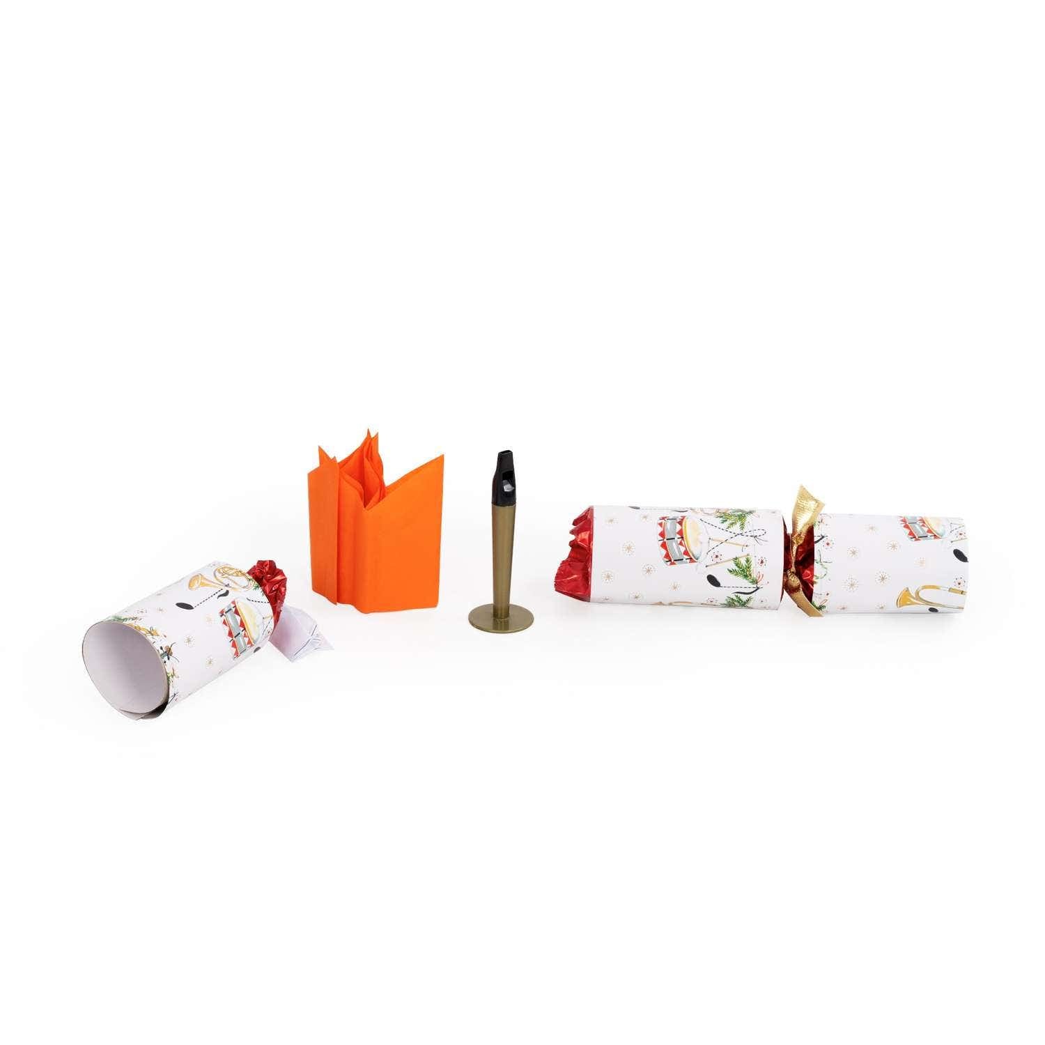 RRG52118 - Deluxe musical Christmas cracker with whistles - 10" concerto fanfare A1