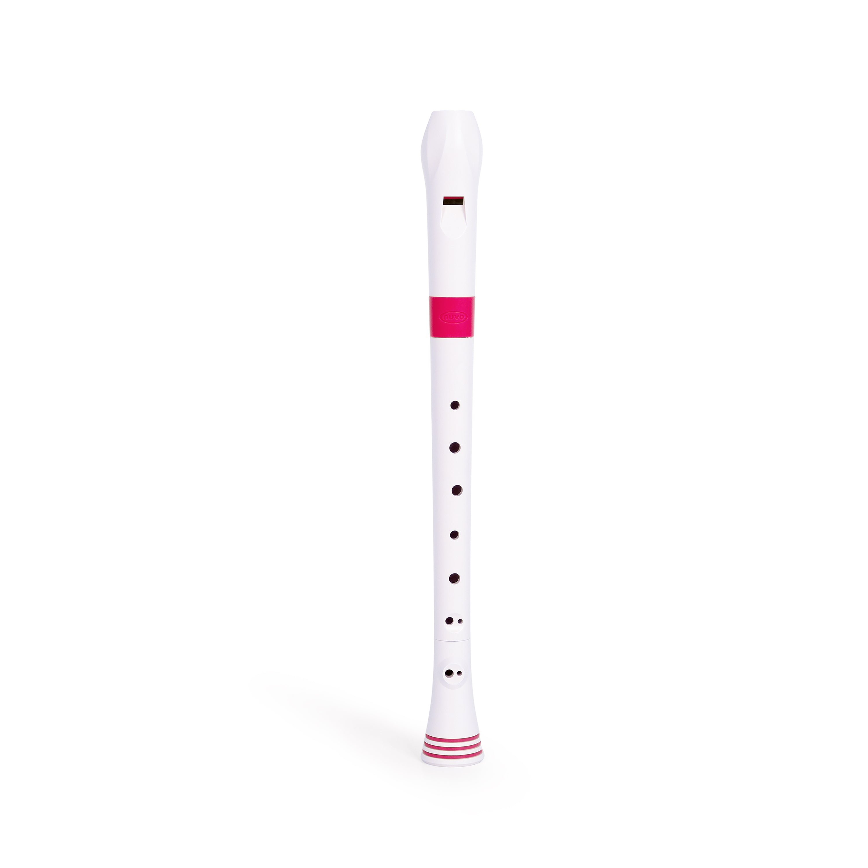 Nuvo descant recorder - White with pink trim image 2