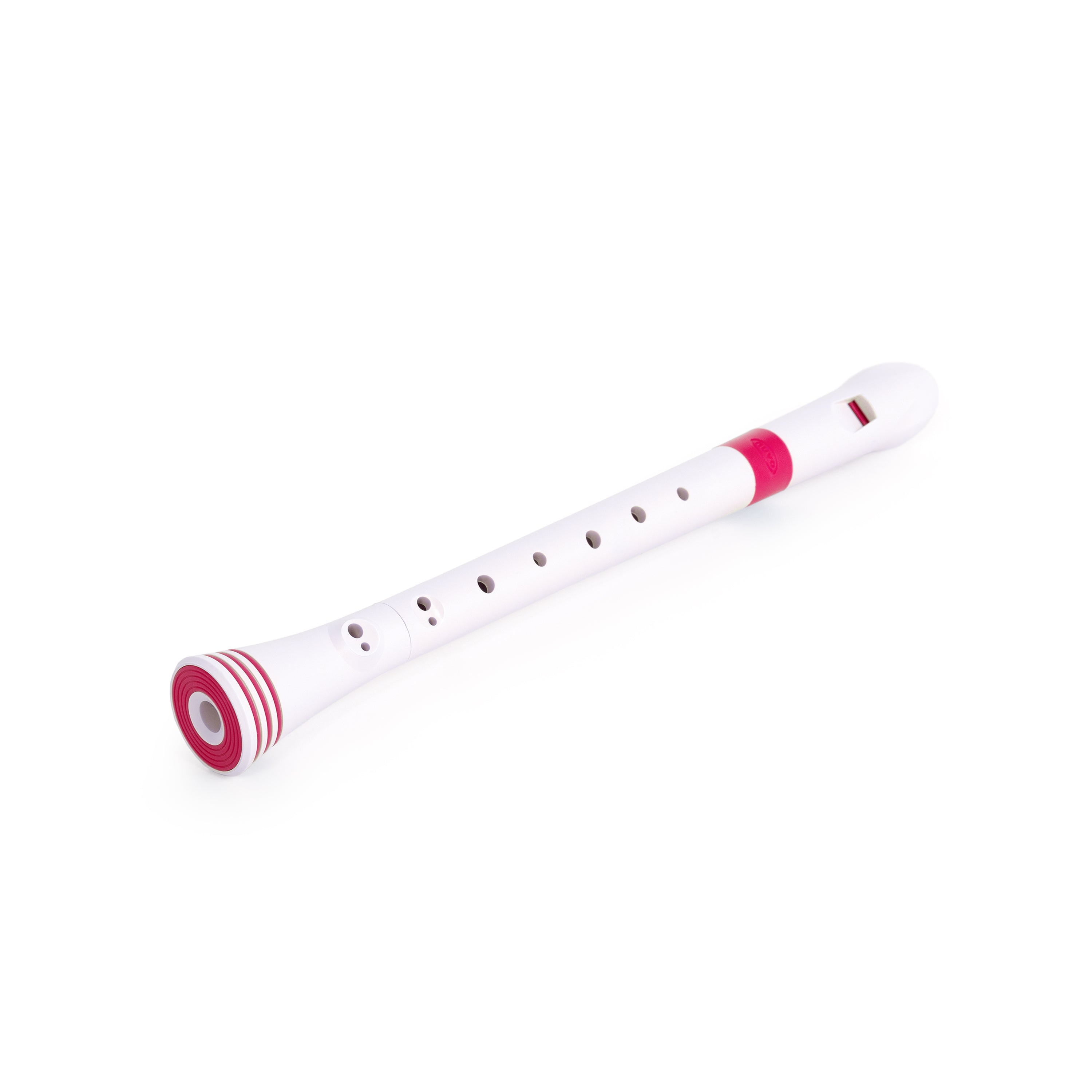 Nuvo descant recorder - White with pink trim image 5