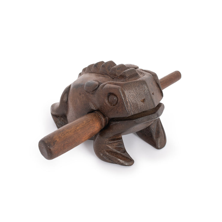 PP2130 - Percussion Plus Honestly Made Large brown frog guiro with scraper Default title