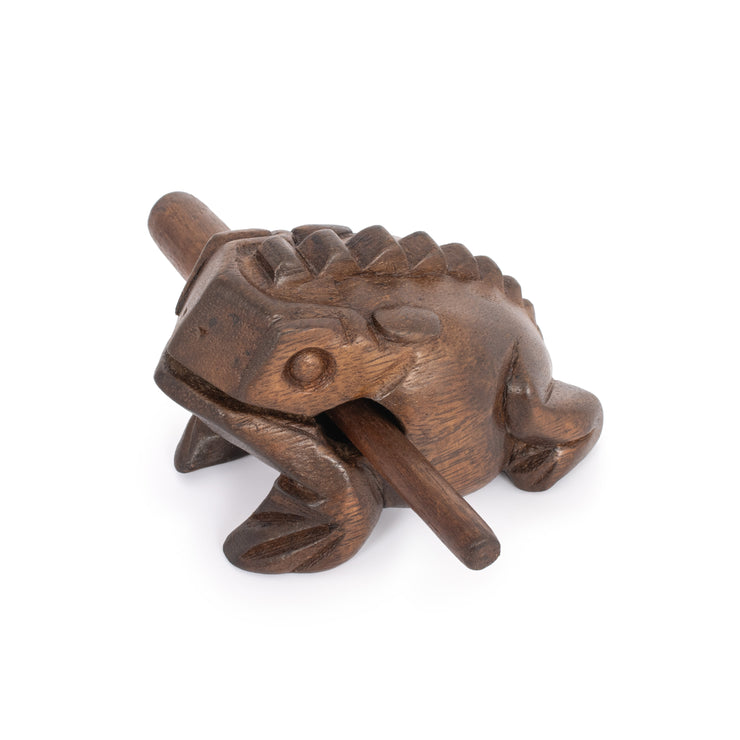 PP2130 - Percussion Plus Honestly Made Large brown frog guiro with scraper Default title